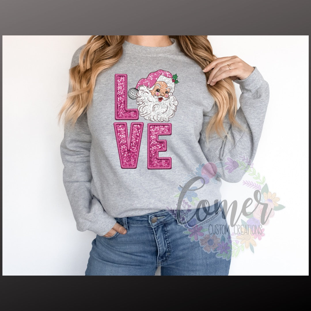 Love Pink Santa
