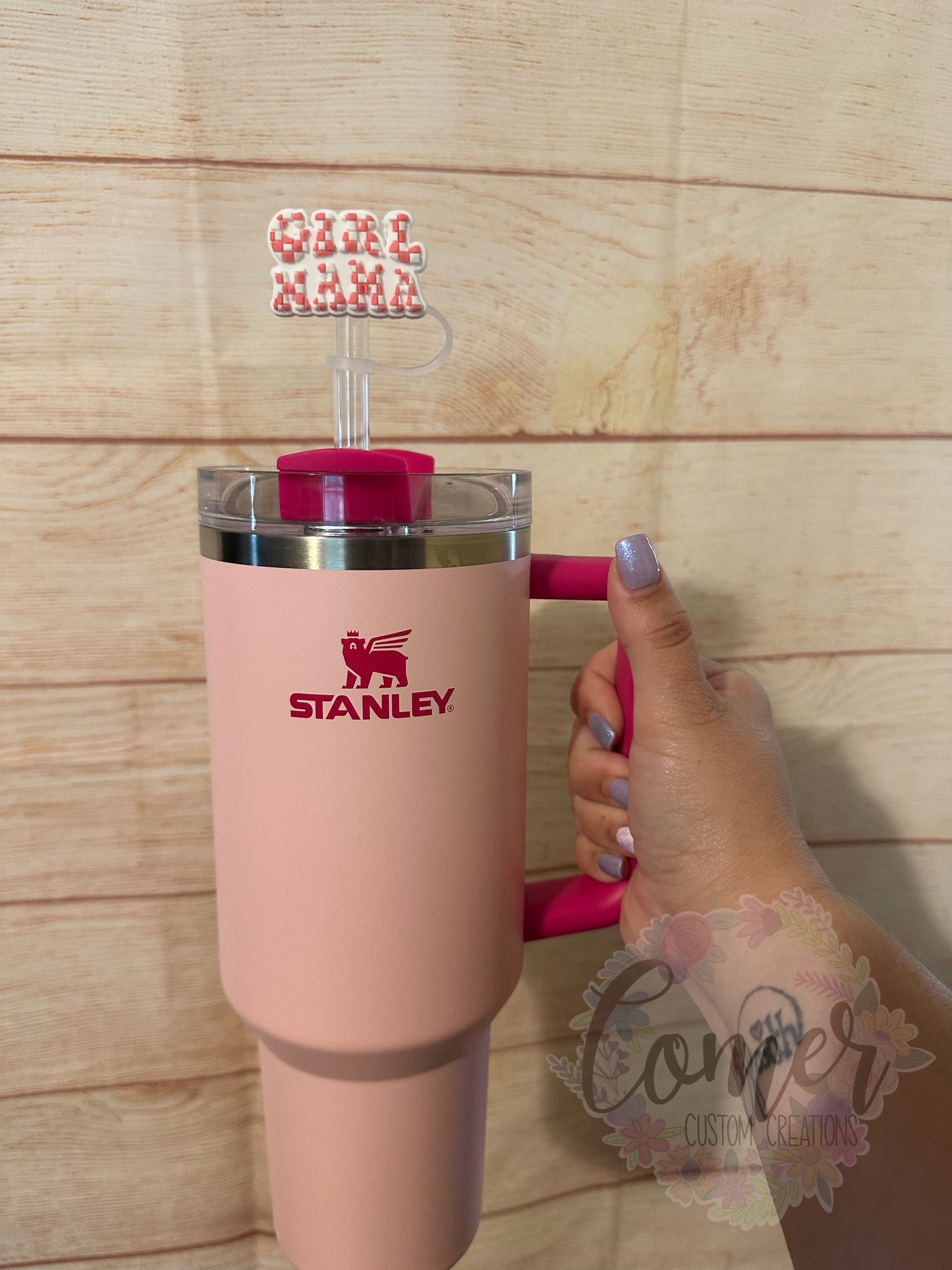 Girl Mama 40 Oz Straw Topper