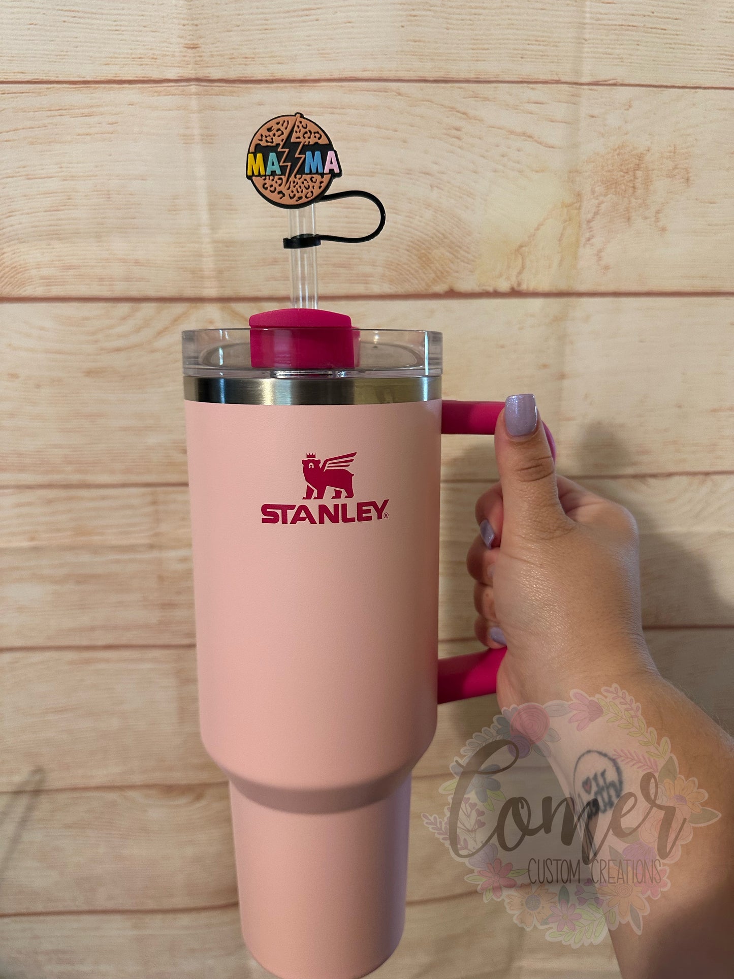 Mama Cheetah 40 Oz Straw Topper