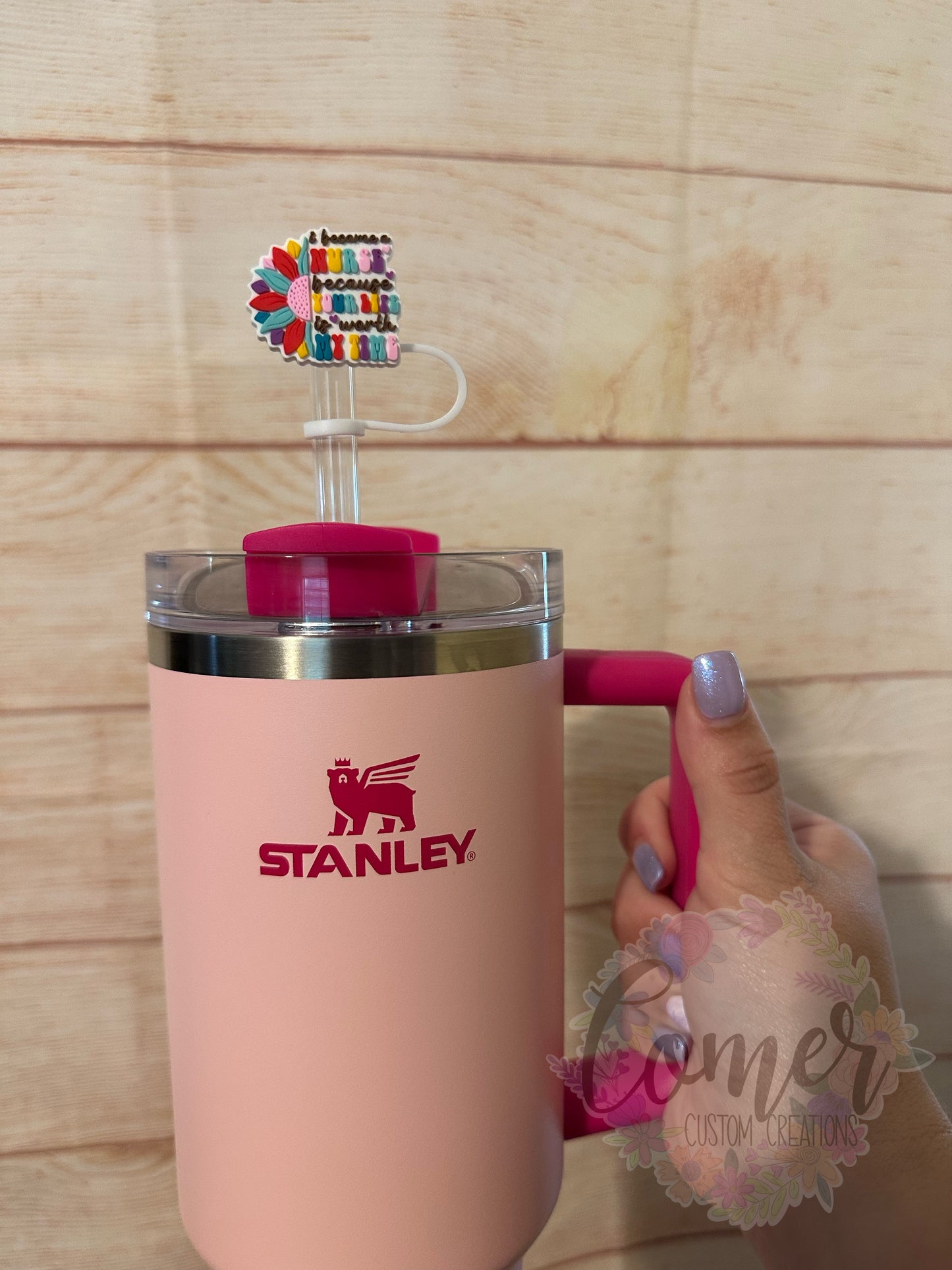 Sunflower I Became A Nurse 40 Oz Straw Topper