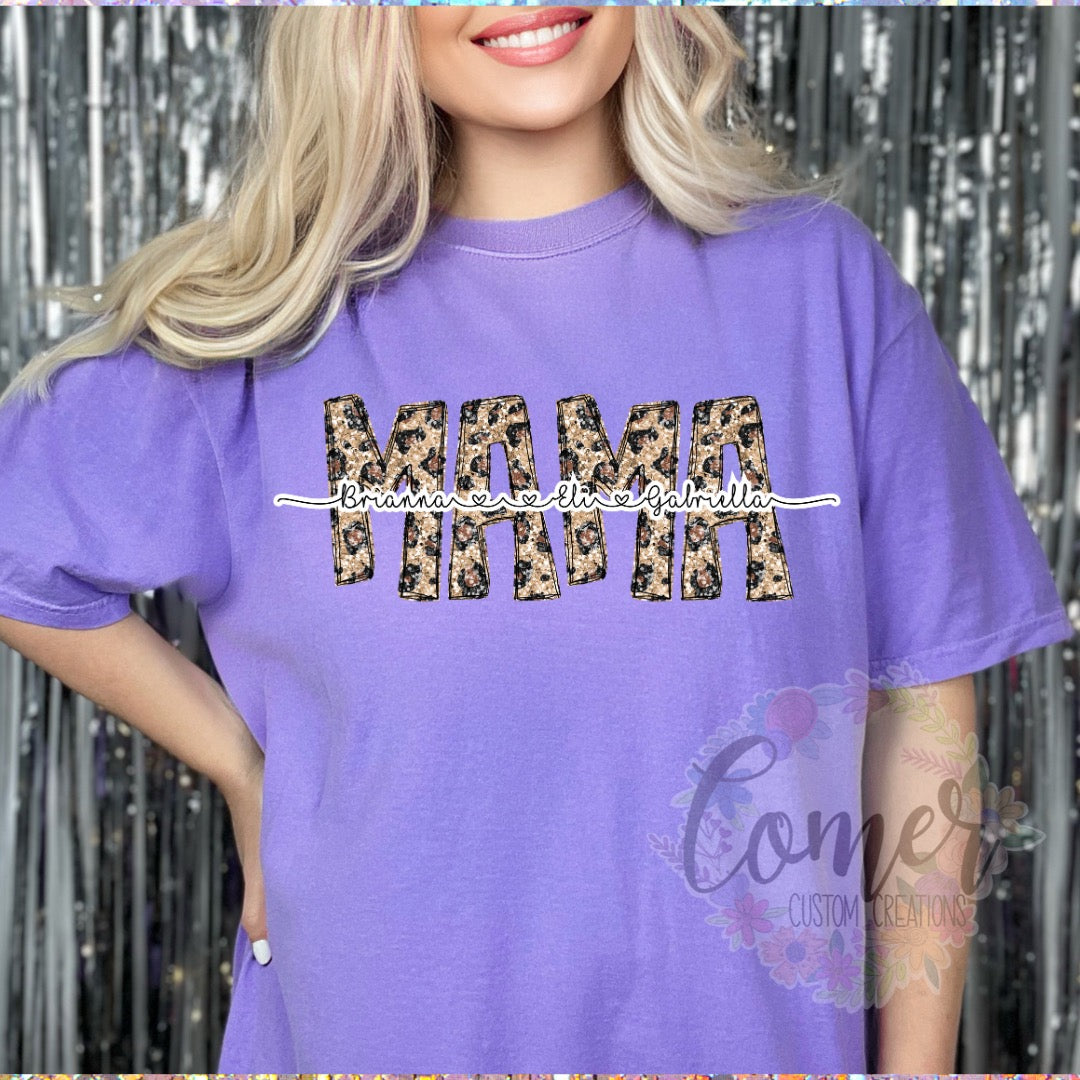 Cheetah Print Mothers Day Shirt