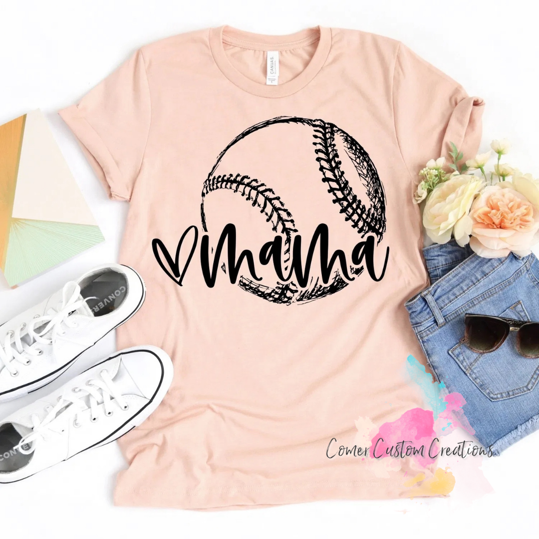 Baseball Mama (Black Writing)