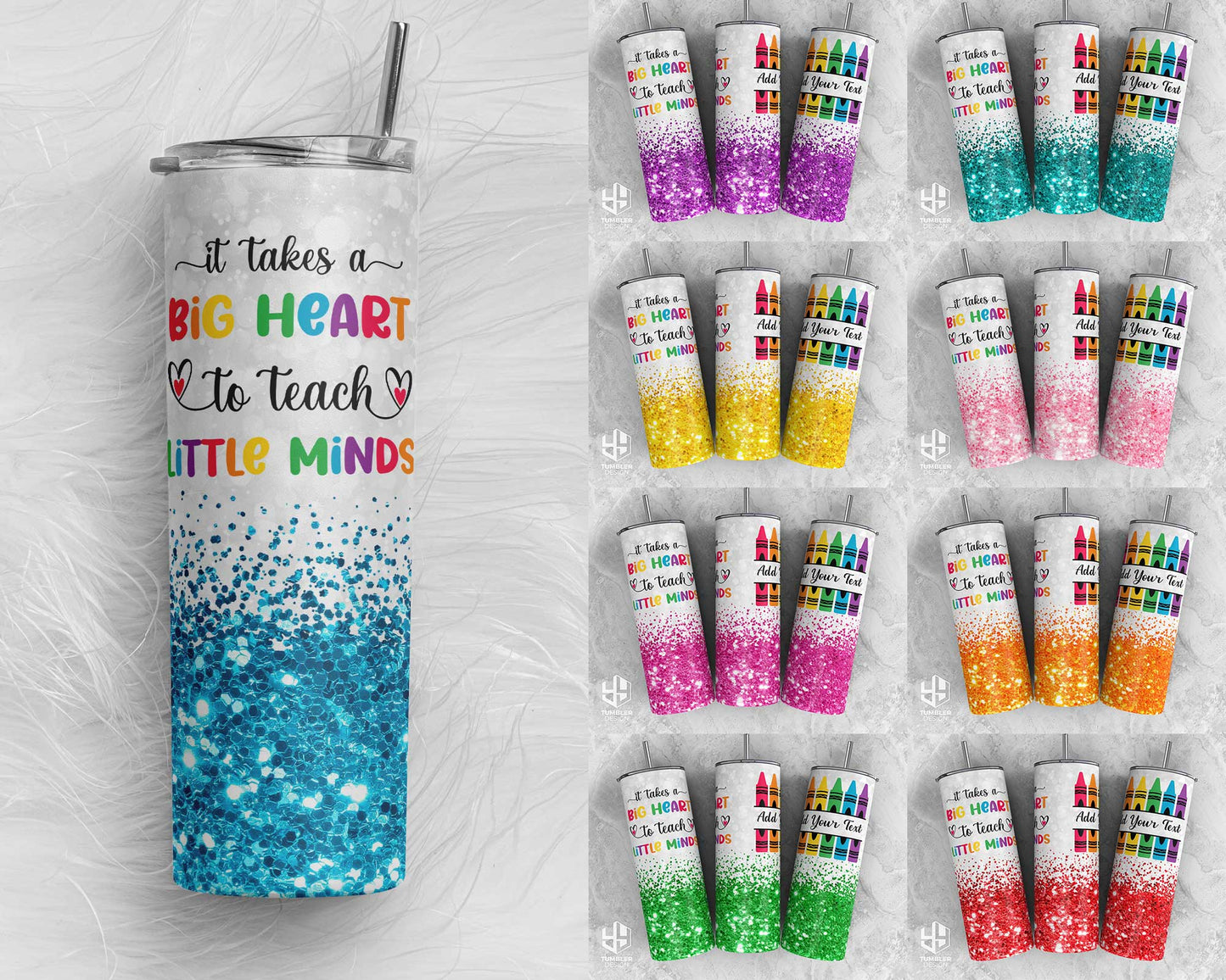 It Takes A Big Heart To Teach Little Minds Glitter