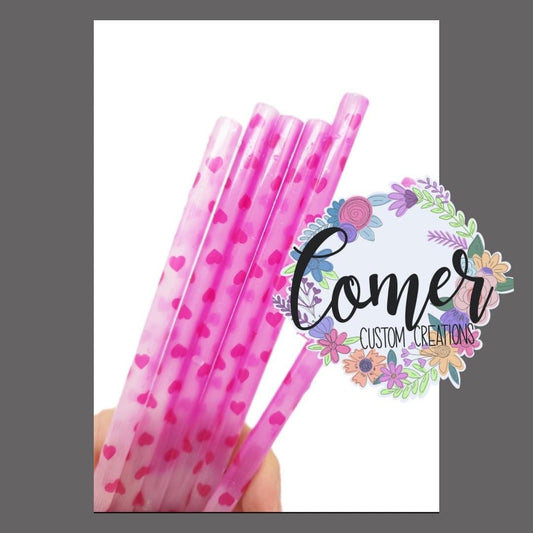 Heart Color Change Straw