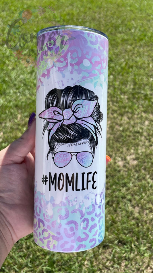 Mom Life Pastel Cheetah Tumbler