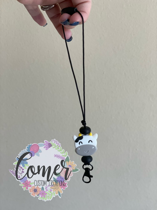 Grey Cow Freshie Hanger