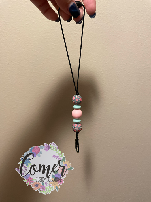 Teal Floral Freshie Hanger