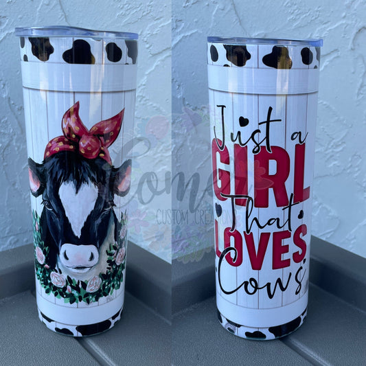 Just A Girl Who Loves Cows Tumbler